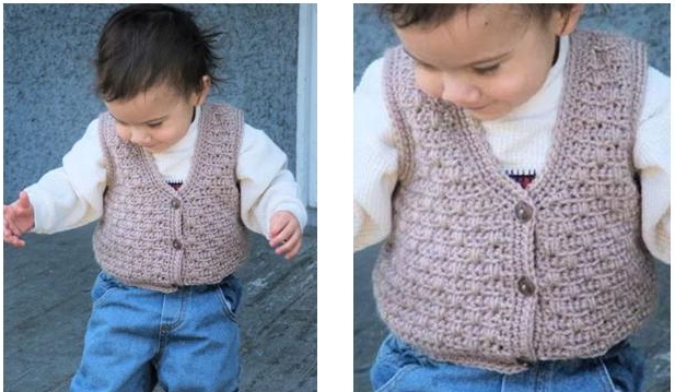 baby boy vest crochet pattern free