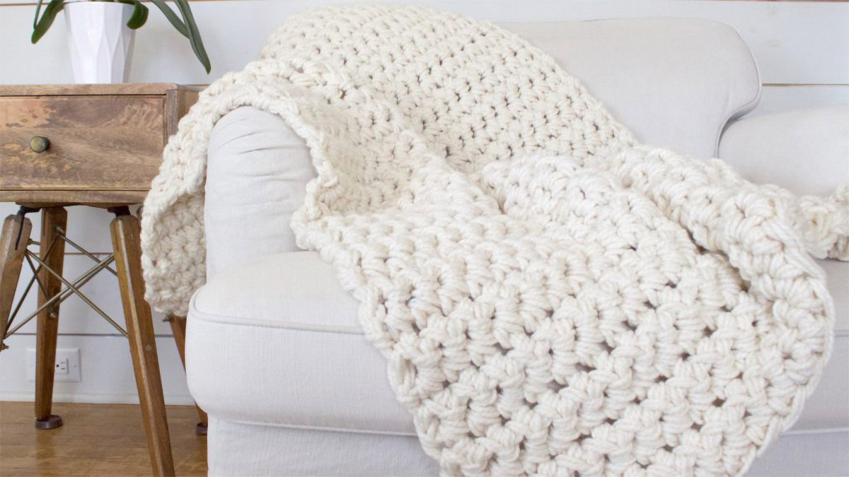 1 hour crochet blanket || editor