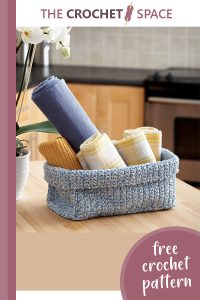simple crocheted two strand basket || editor