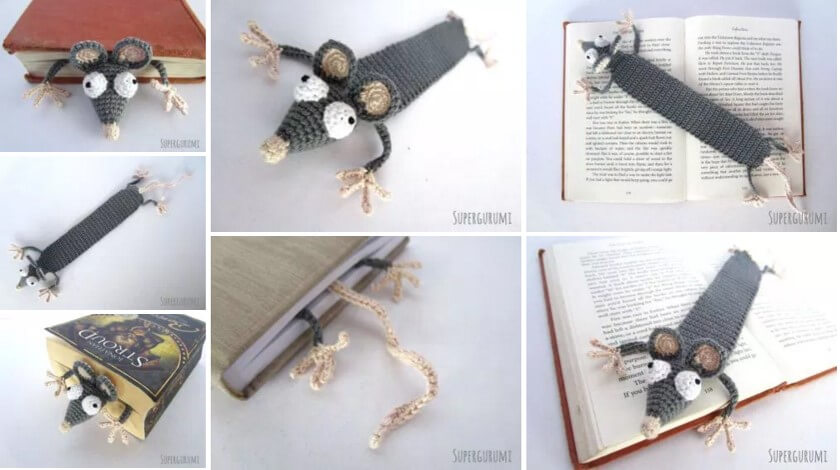 crochet rat bookmark | the crochet space