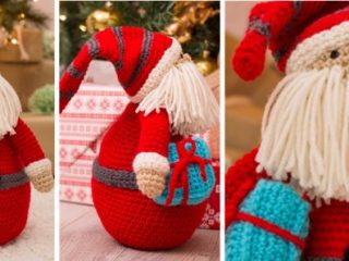 huggable crocheted Santa pillow | the crochet space