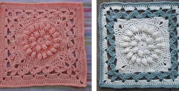 Crown Jewels crocheted square | the crochet space