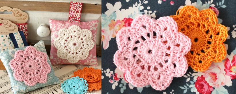 crochet lavender bags