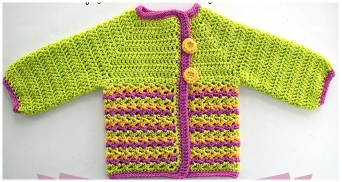 Loopy Love Crocheted Baby Sweater Free Crochet Pattern The Crochet Space