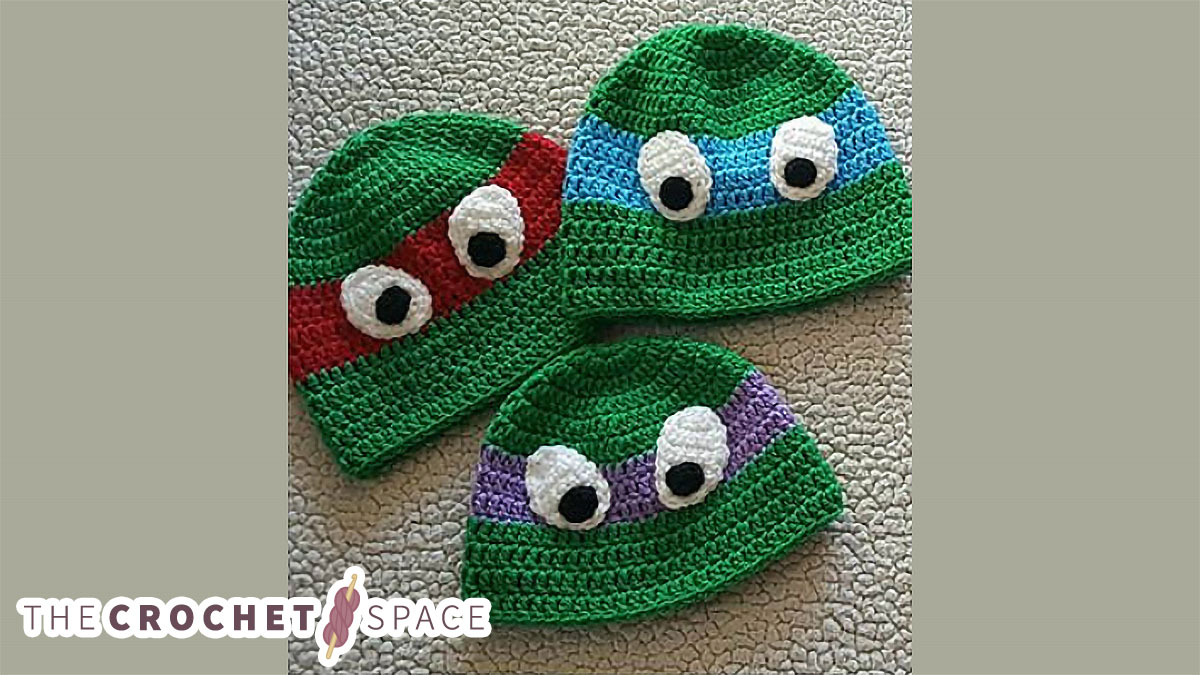 Ninja Turtle Crocheted Hat || thecrochetspace.com