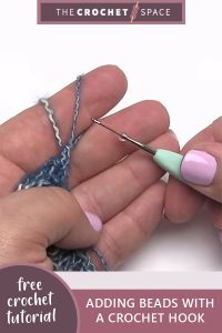 adding beads with a crochet hook || editor