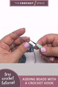 adding beads with a crochet hook || editor