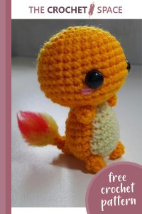 adorable crocheted charmander || editor