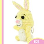 Adorable Crocheted Rabbit. Side view of Rabbit || thecrochetspace.com