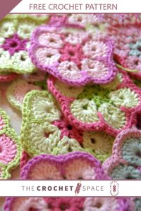 african flower crocheted granny || editor