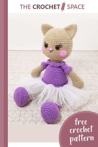 amigurumi crocheted ballerina cat || editor