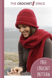 amore crocheted scarf and hat set || editor