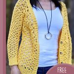 Arty Lace Crochet Cardigan. Open cardigan with white tee underneath || thecrochetspace.com