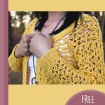 Arty Lace Crochet Cardigan. Bright Yellow Cardigan in open lace work || thecrochetspace.com
