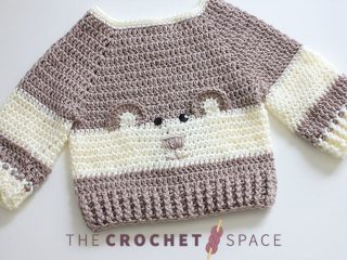 Baby Bear Crochet Sweater || thecrochetspace.com