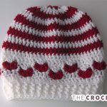 Baby Mine Crocheted Hat With Hearts || thecrochetspace.com