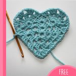 Beautiful Crocheted Grannie Heart. A partially completed heart in turquoise || thecrochetspace.com