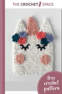 beautiful unicorn crochet washcloth || editor