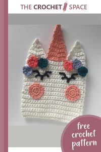 beautiful unicorn crochet washcloth || editor