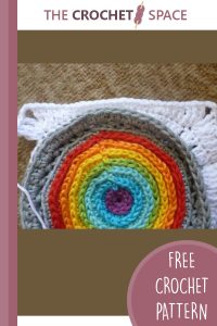 biggie rainbow owl crocheted square || editor