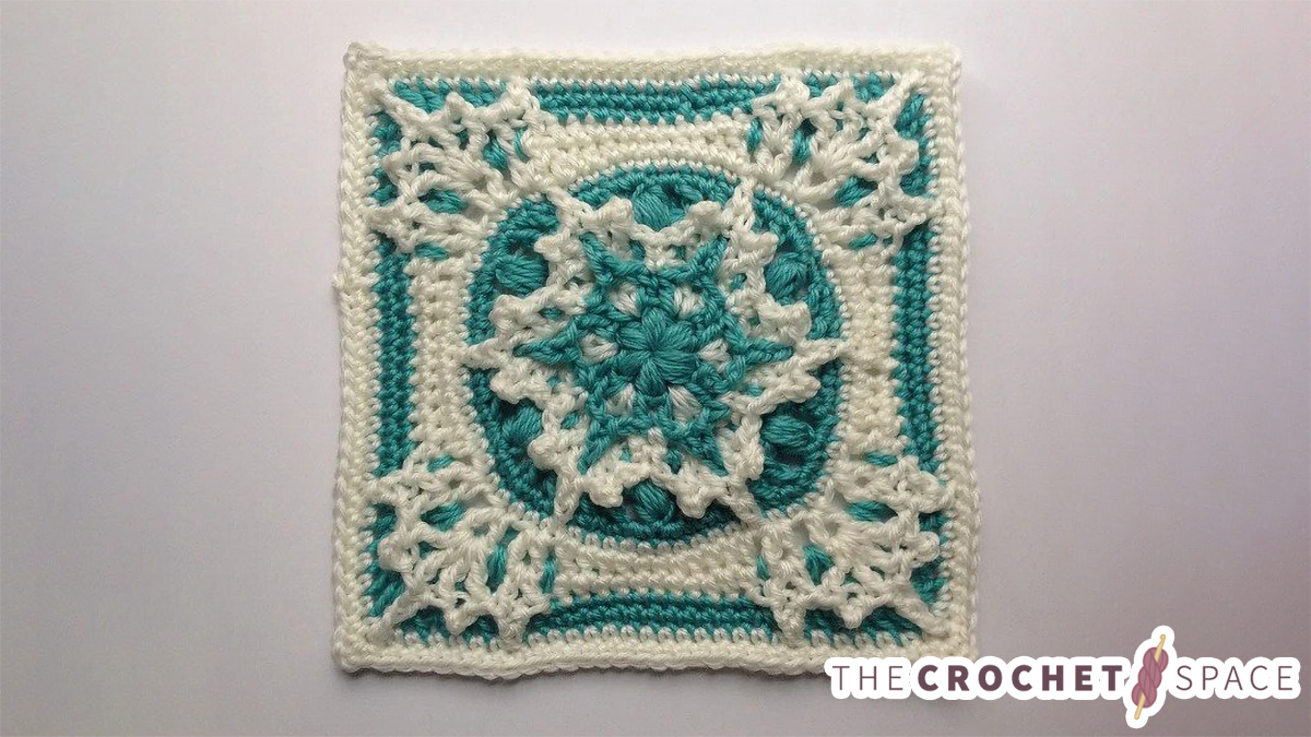 Blizzard Warning Crocheted Afghan Block || thecrochetspace.com
