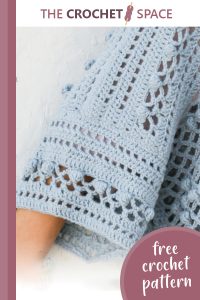 blue annabelle crochet sweater || editor