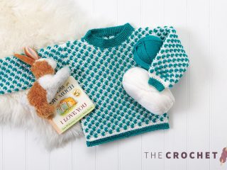 Bobble Crochet Baby Sweater || thecrochetspace.com