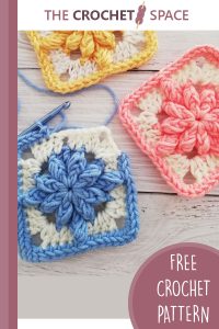 bobble flower crochet square || editor