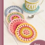 breakfast flavor crocheted coasters || editor
