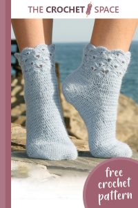 breezy seaside crocheted socks || editor