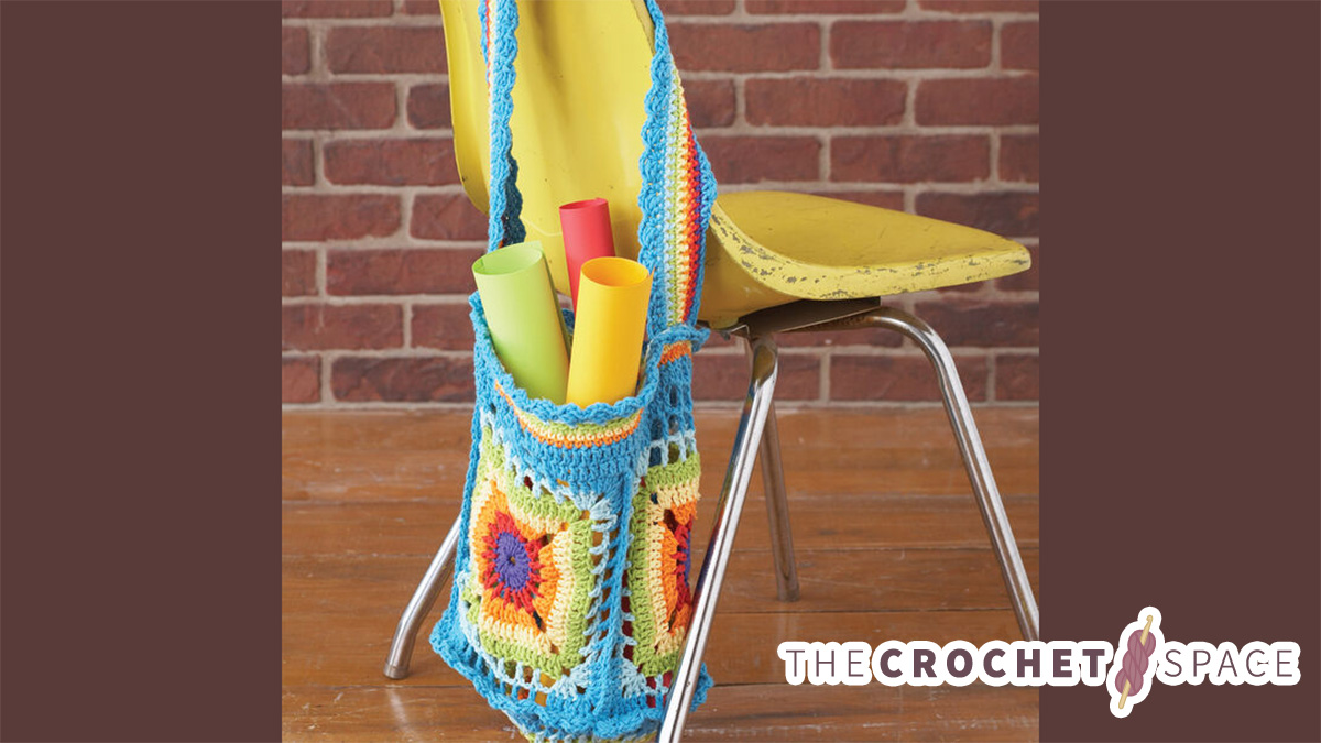 bright crocheted market bag || editor