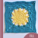 brilliant sunshine crochet square || editor