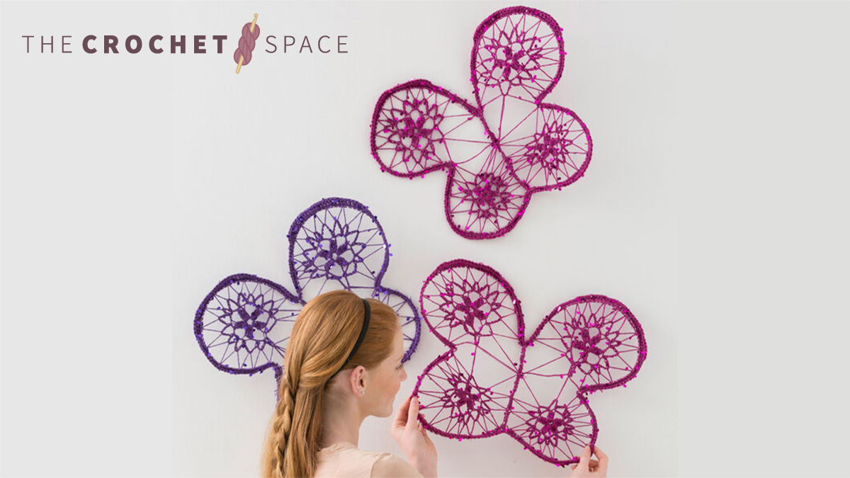butterfly crochet wall art decoration || editor