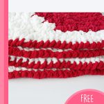 C2C Crochet Heart Blanket. Edges of the blanket when folded || thecrochetspace.com