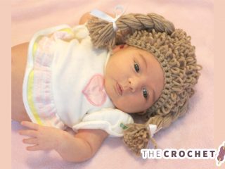 Cabbage Patch Crochet Hat || thecrochetspace.com