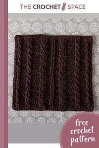cabled crochet spa cloth || editor