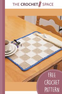 checkerboard crochet placemat || editor