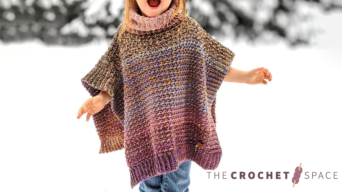 Children's Crochet Penny Poncho || thecrochetspace.com