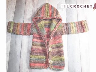 Children's Retro Crochet Hoodie || thecrochetspace.com