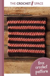 chocolate ribbon crocheted dishcloth || editor