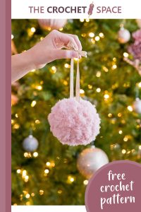 christmas crochet fluffy ornament || editor