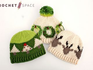 Christmas Crochet Graphic Beanie || thecrochetspace.com