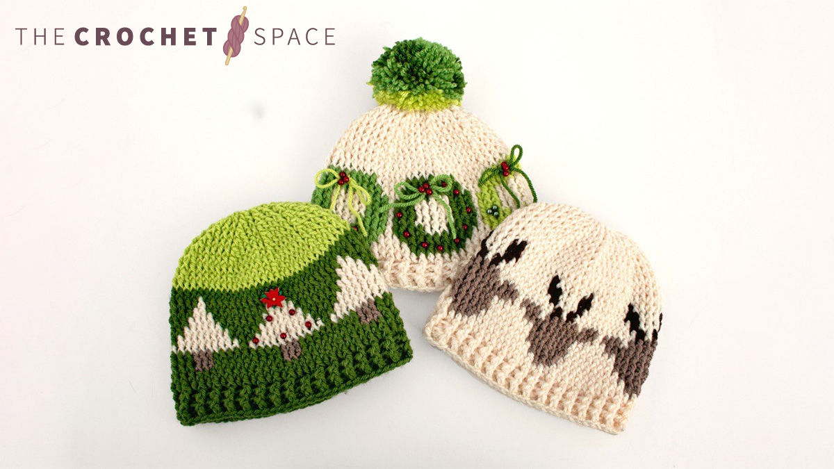 Christmas Crochet Graphic Beanie || thecrochetspace.com