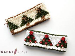 Christmas Crochet Graphic Headband || thecrochetspace.com