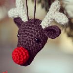 vChristmas Crochet Rudolf Reindeer. Hanging in the tree || thecrochetspace.com
