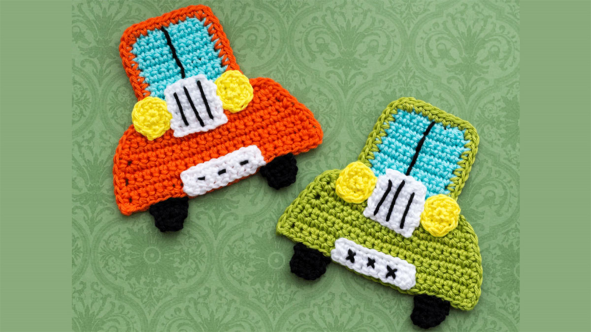 classic car crochet embellishment || editor