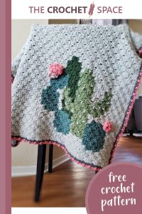 clustered cactus crochet blanket || editor