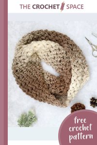 coffee-bean crochet infinity-scarf || editor