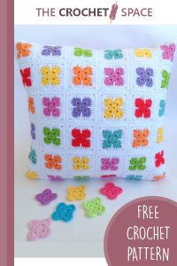 colorful crochet flower afghan blocks || editor