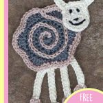 Colorful Crocheted Sheep Appliqué. One sheep applique in two shades of brown || thecrochetspace.com
